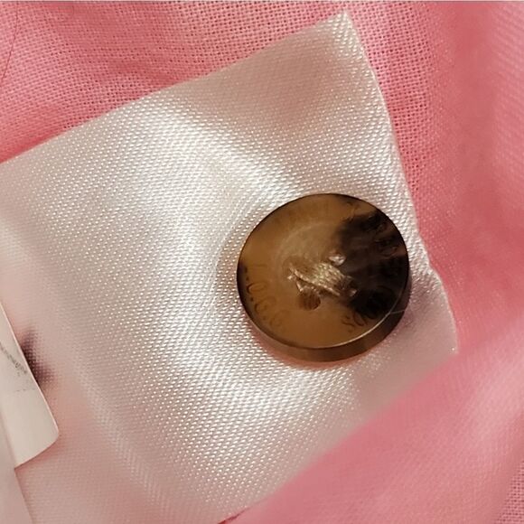 🔺️H&M Label of Graded Goods Neon Pink Buttoned Top Size 14 - Picture 8 of 10